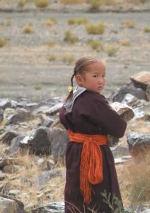 mongolian girl with dell
